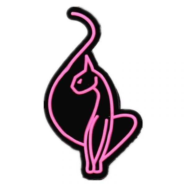 Black Cat Pink Shoe Charm For Croc