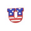 American Letter U Croc Charms Flag Shoe Charms For Croc