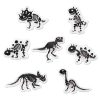 Luminous Croc Charms 7PCS/Set Fluorescent Black Dinosaur Skeleton Shoe Charms For Croc