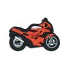 Transportation Orange Motorcycle Croc Charms Shoe Charms For Croc