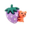 Cute Strawberry Bear Croc Charms Purple Shoe Charms For Croc