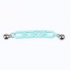 Bling Chain Croc Charms Sky Blue Shoe Charms For Croc