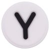 Circle White Letter Y Croc Charms Shoe Charms For Croc