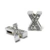 Bling Rhinestone Letter X Croc Charms Shoe Charms For Croc