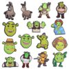 Shrek 15 PCS/Set Croc Charms Cartoon Shoe Charms For Croc