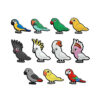 Colorful Bird 11 PCS/Set Croc Charms Animal Shoe Charms For Croc